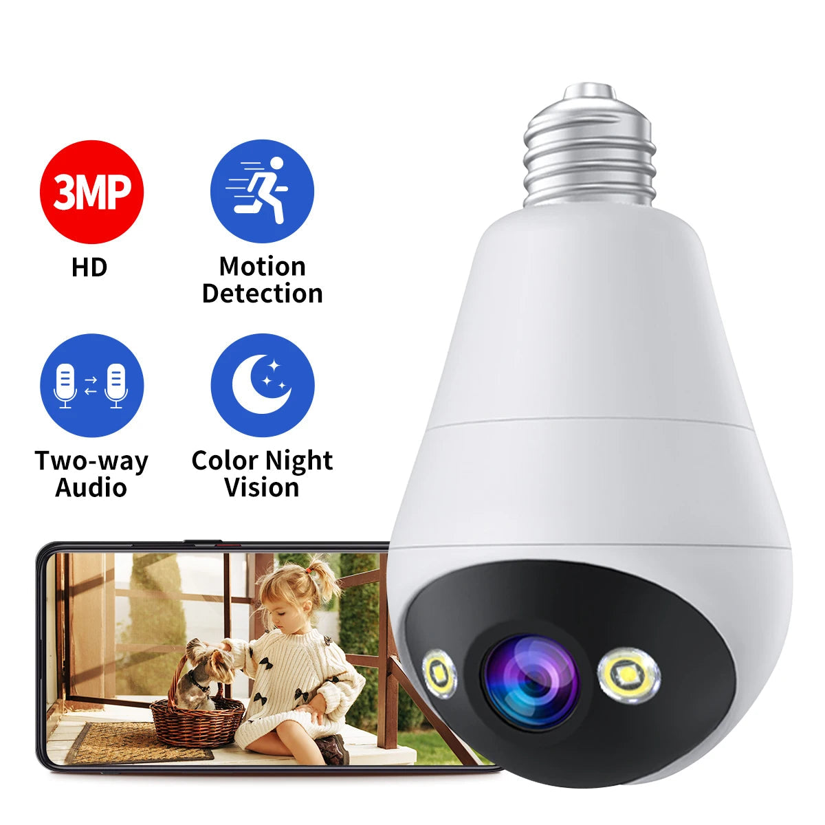 Light Bulb Surveillance Camera
